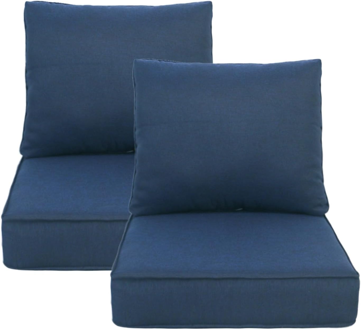 Deep Seat Patio Cushions Set of 2 for Indoor and Outdoor Use
