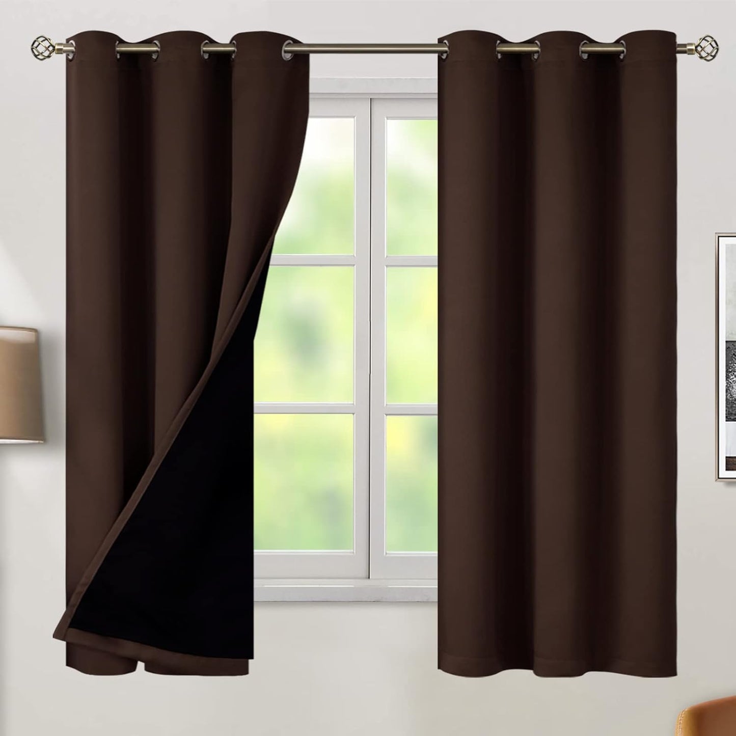 BGment Thermal Insulated Blackout Curtains for Bedroom 42x63