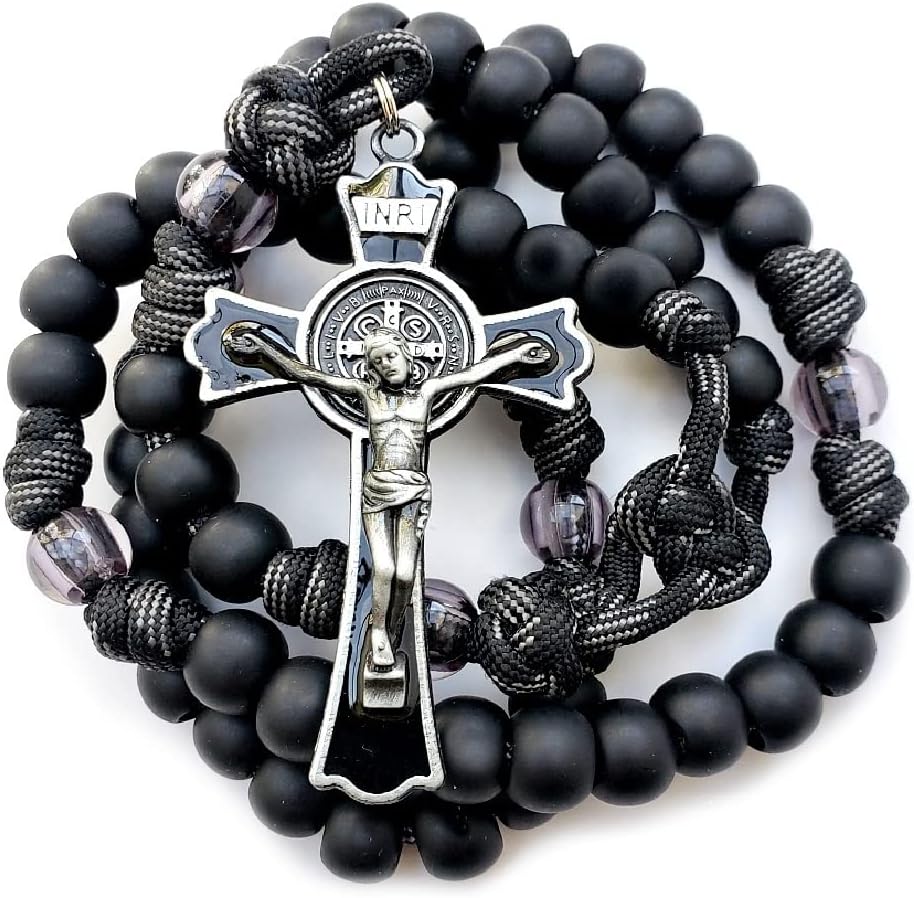 Rugged Rosaries Black Monk Rosary with Gunmetal Crucifix Review