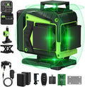 16 Line Laser Level 360 Self Leveling - Professional 4x360 Green Cross