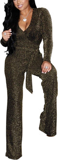 Women's Plus Size Shimmering Jumpsuit for Stylish Party Wear