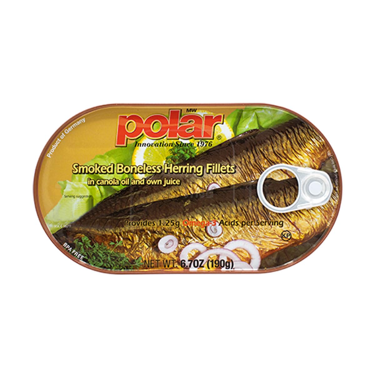MW Polar Smoked Herring in Vegetable Oil - 6.7 Ounce Cans