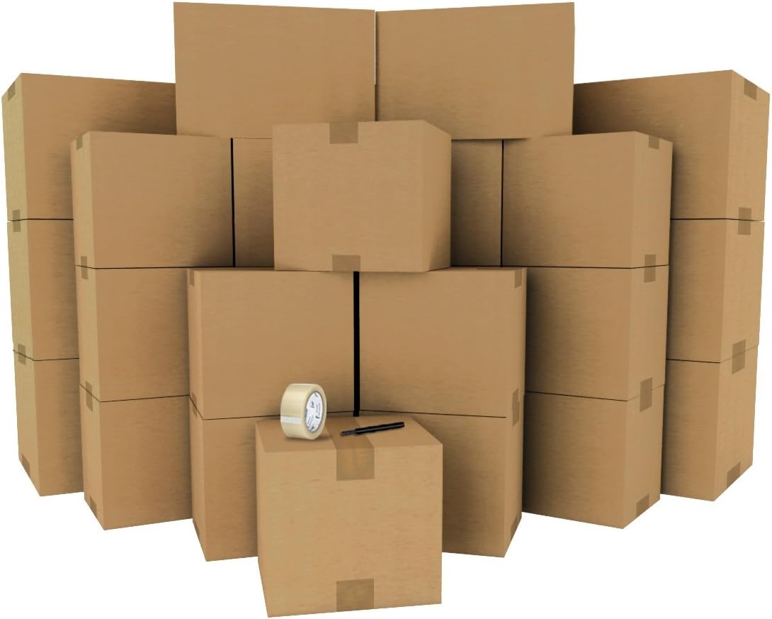 Moving Boxes Kit with 25 Large Medium Small Boxes and Supplies