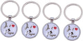 GALPADA Father's Day Keychain 4pcs Set - Stylish Glass Pendant Gifts