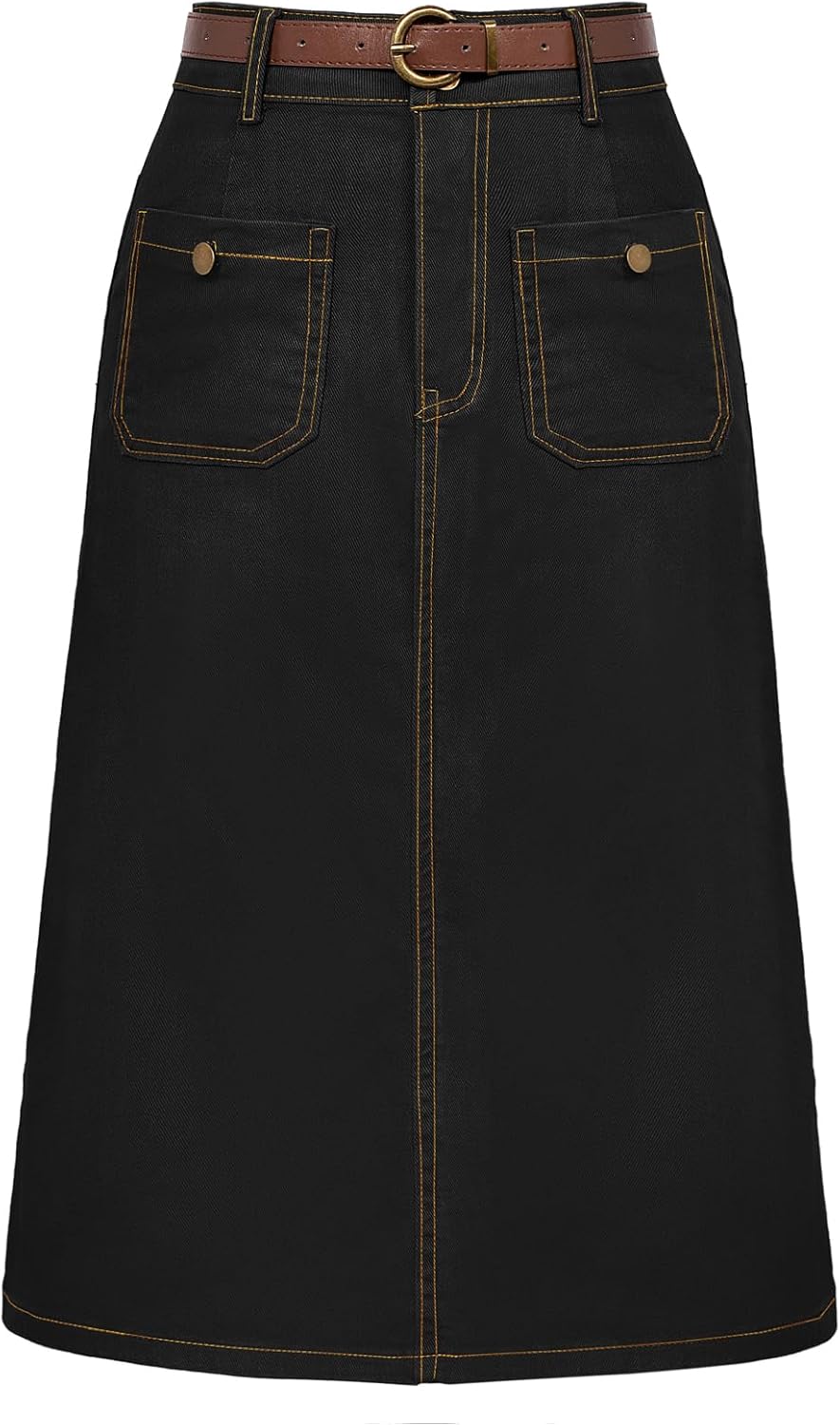 Belle Poque Denim Skirt with Belt for Stylish Women Outfits