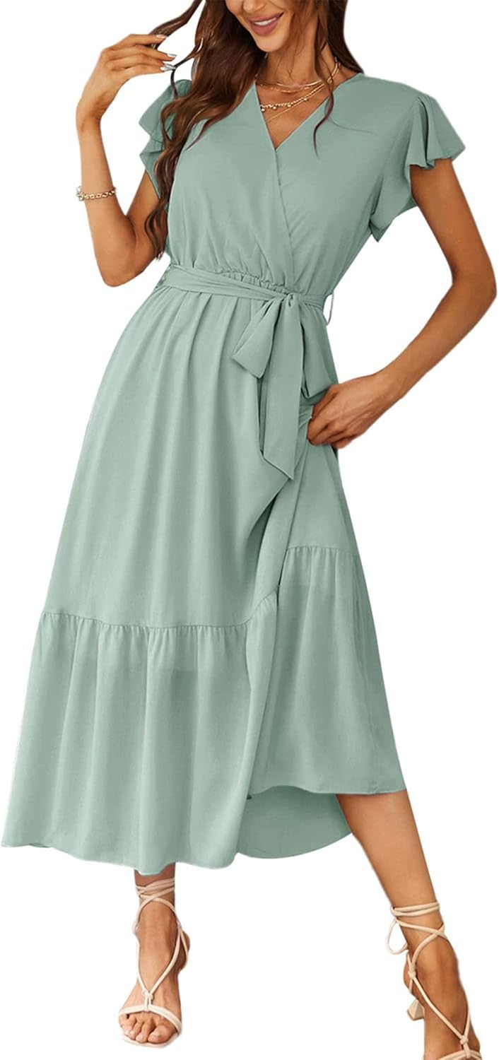 Bohemian Floral Maxi Dress for Women - Summer Wedding Guest Style