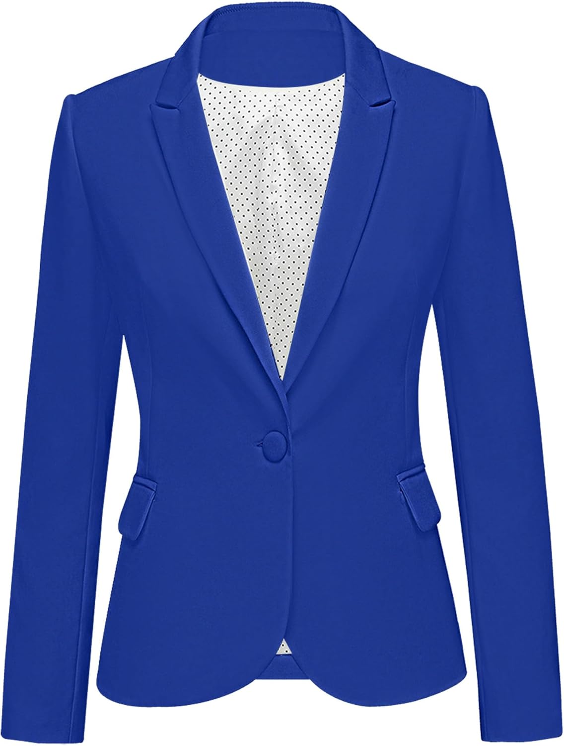 Notched Lapel Pockets Button Work Office Blazer Jacket Suit