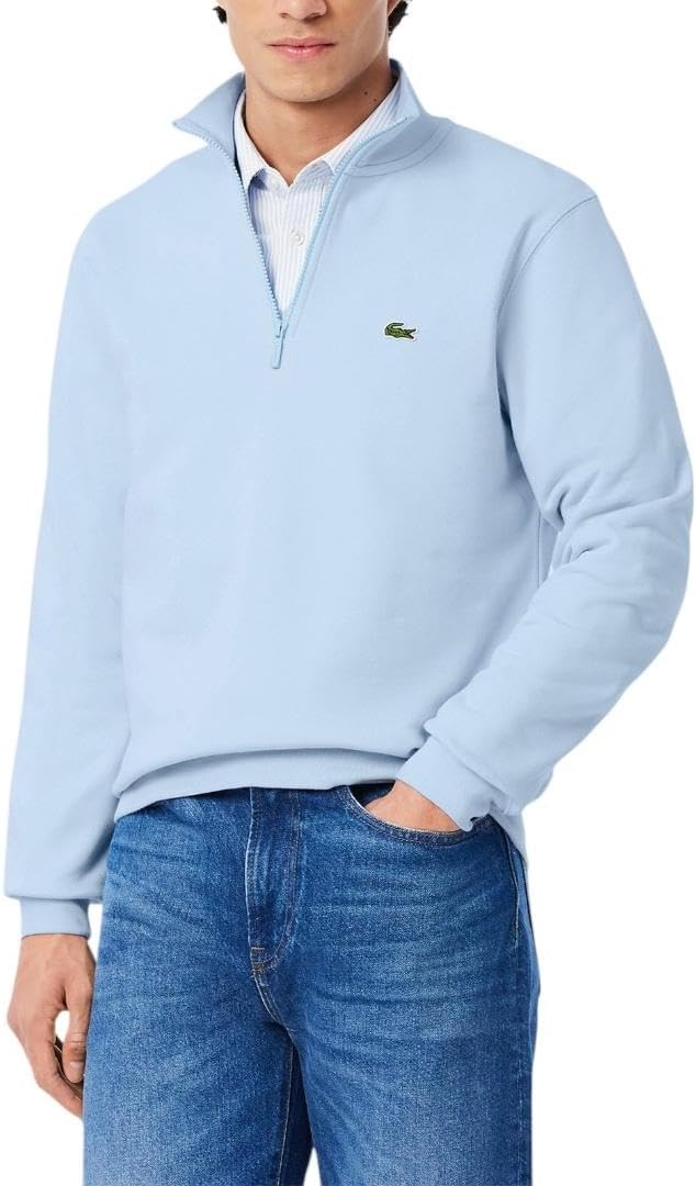 Lacoste Men's Core Collection Zip Up Mock Neck Sweatshirt Review