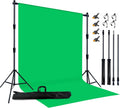 2-in-1 Green Backdrop Stand Kit - Portable 8.5x12 ft Green Screen