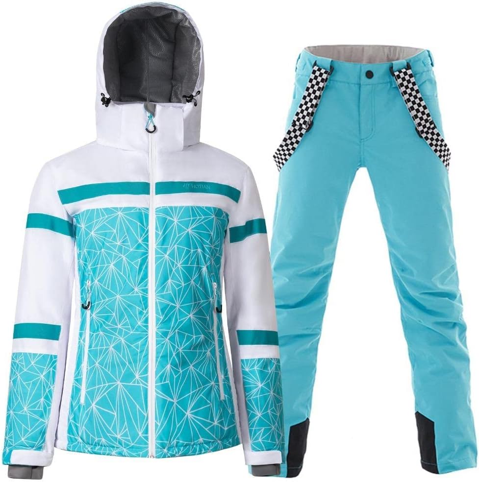 Women's Ski Jackets and Pants Set for Winter Sports Activities