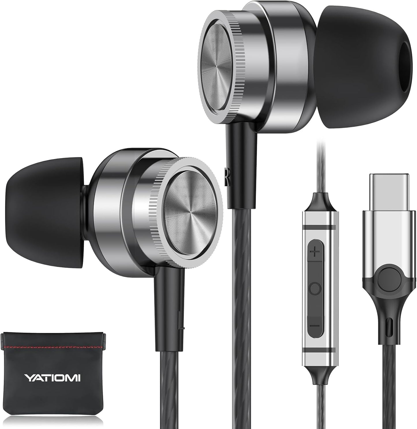 Magnetic Type C Earphones: Stereo Sound, Noise Canceling