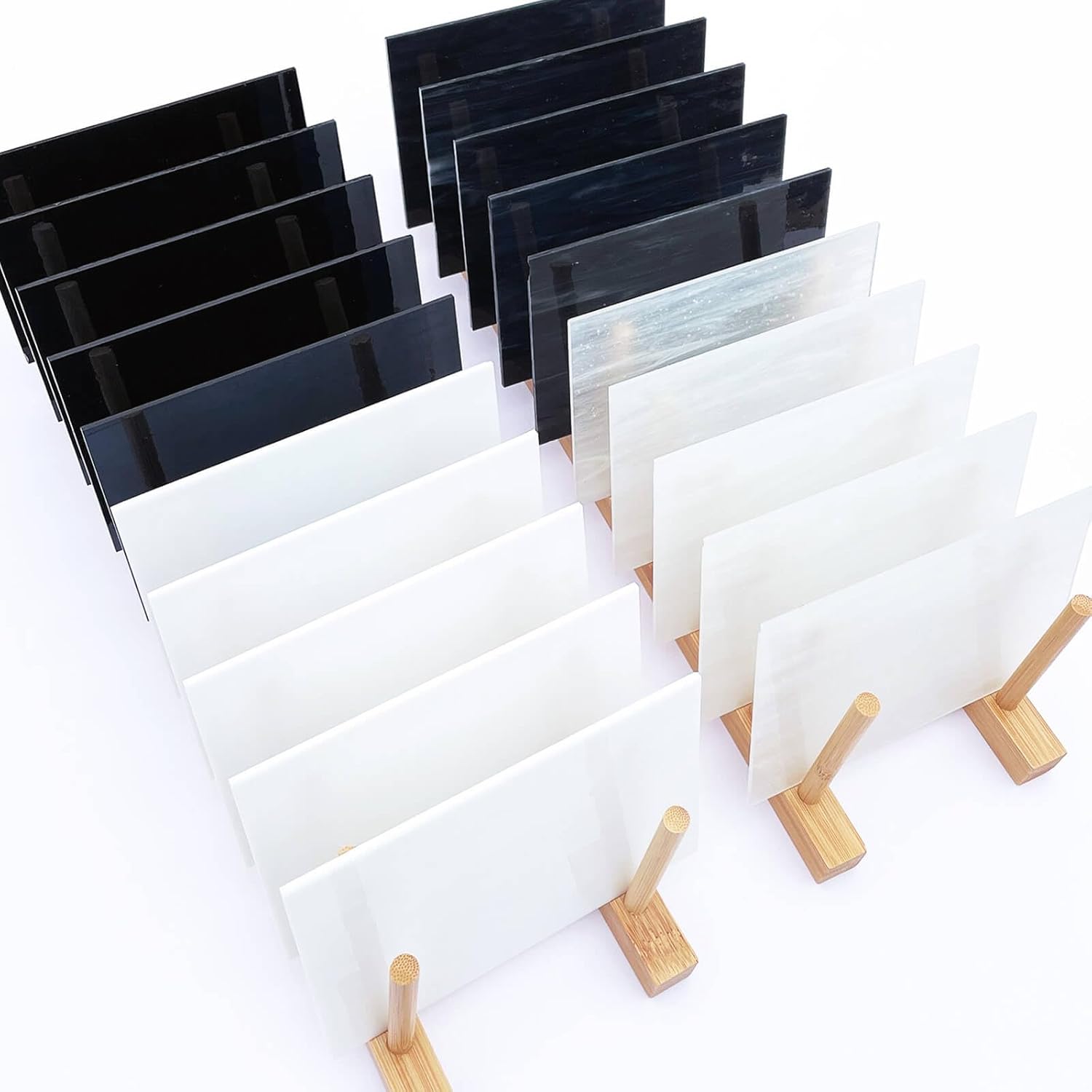 LITMIND 24 Sheets Stained Glass Variety Pack for Mosaic Crafts