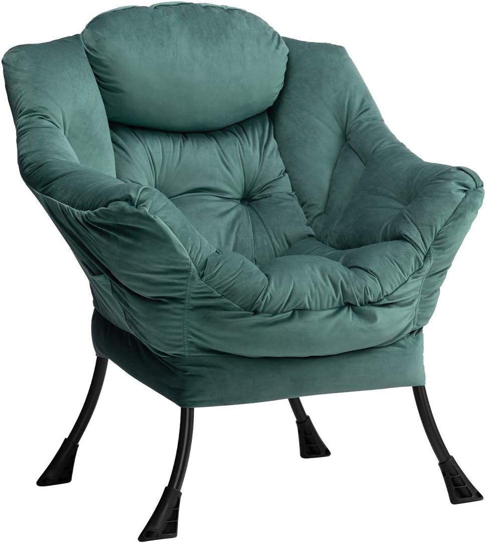 HollyHOME Lazy Chair with Armrest and Side Pocket for Comfort