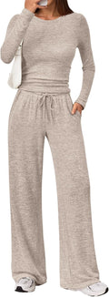LILLUSORY Womens 2 Piece Matching Lounge Set - Comfortable Travel Knit