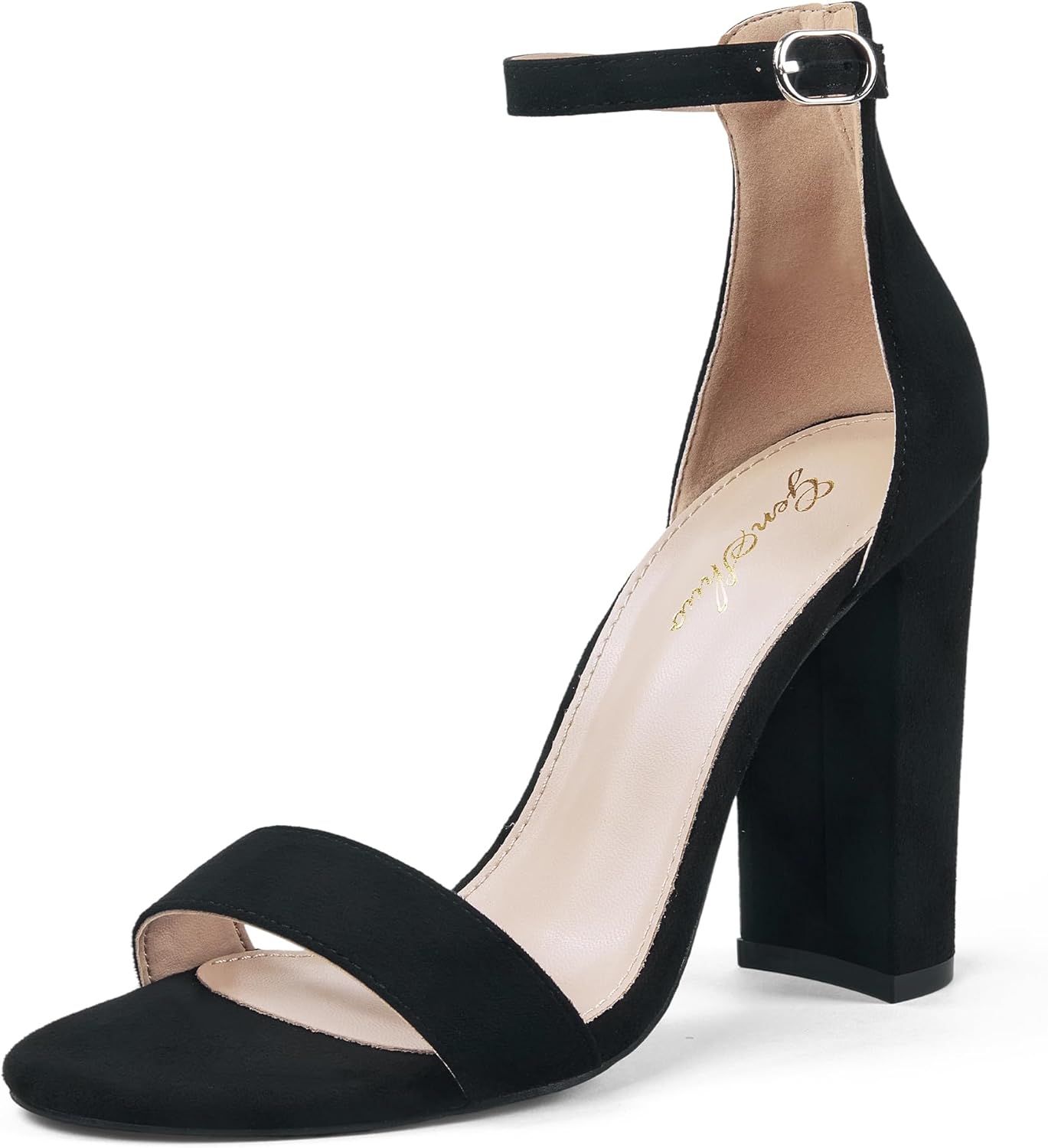 GENSHUO Women's 4-Inch Chunky High Heel Sandals for Any Occasion