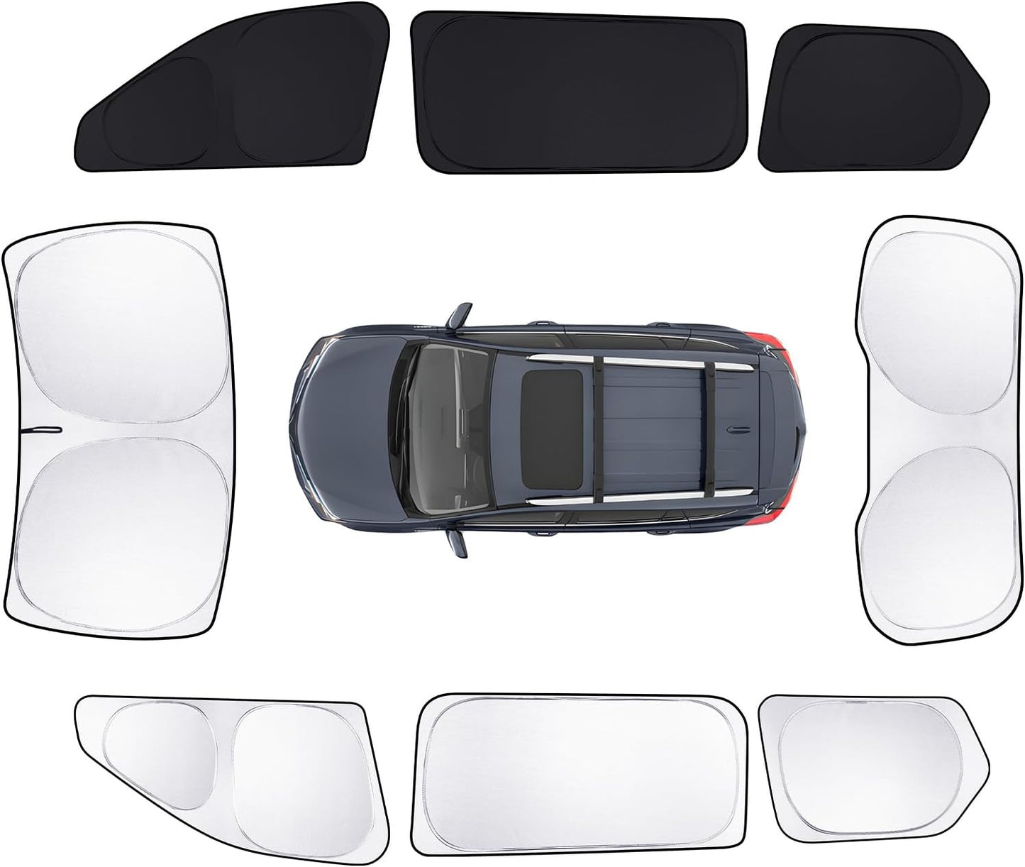 8pcs Car Window Shades for Grand Cherokee 2022-2025 Models