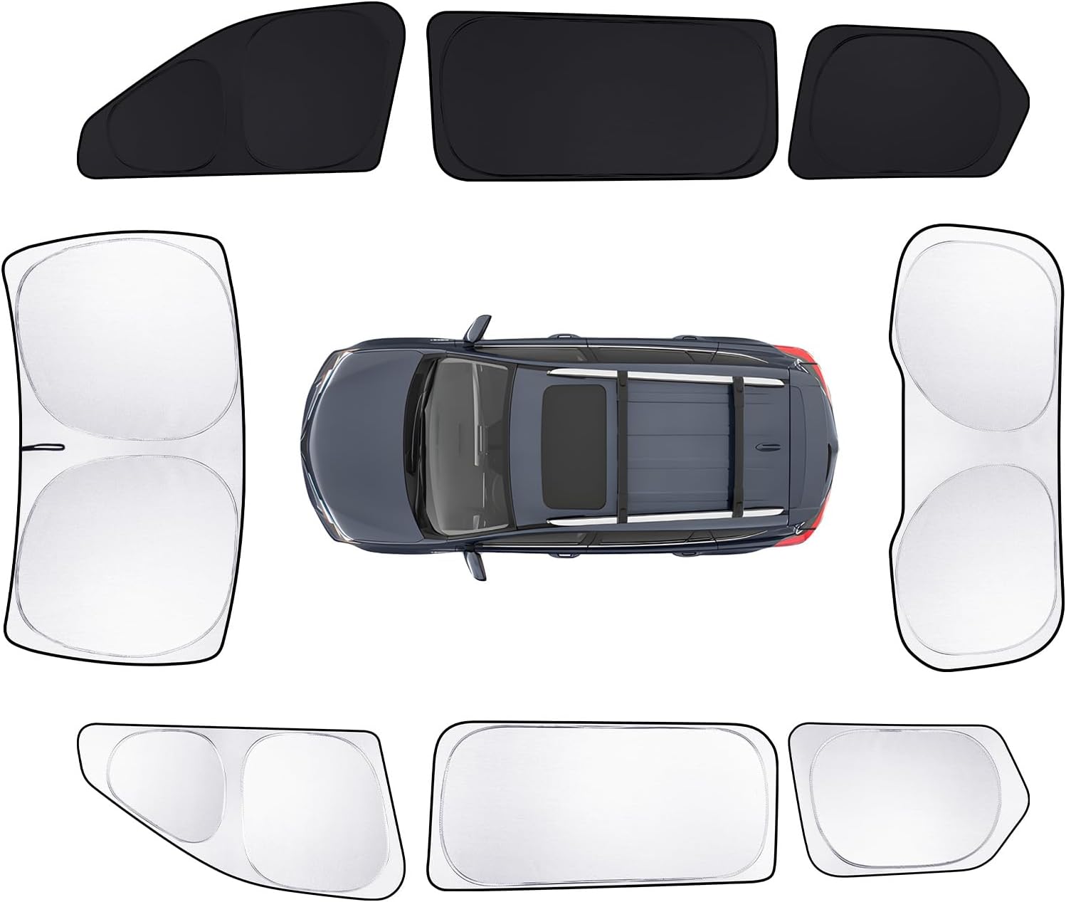 8pcs Car Window Shades for Grand Cherokee 2022-2025 Models