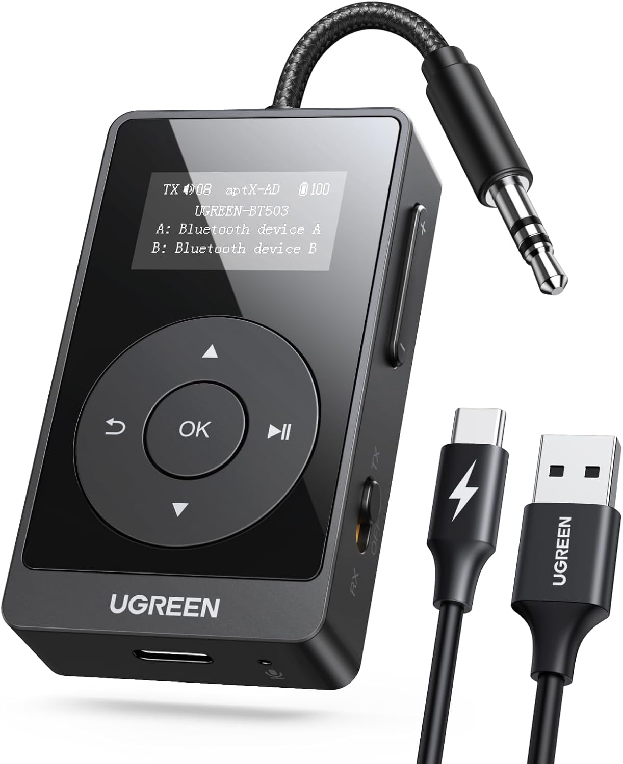 UGREEN Bluetooth Airplane Transmitter Receiver