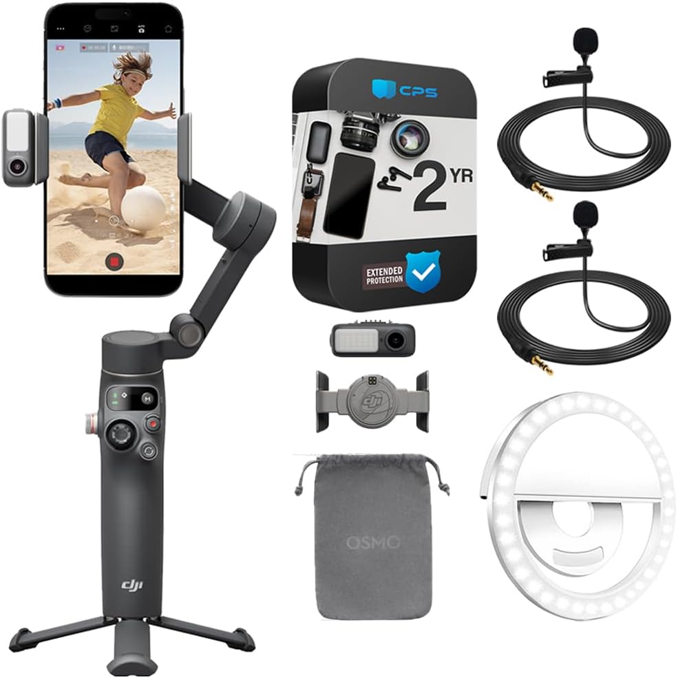 DJI Osmo Mobile 7P Gimbal Stabilizer Bundle for Smartphones