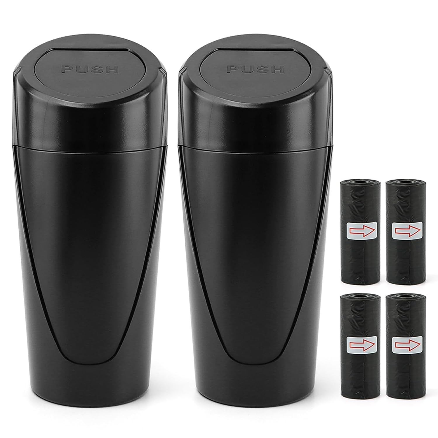 2 Pack Car Trash Cans: Leakproof & Convenient!