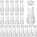 40 Pcs Kids Apron Chef Hat Set for Cooking and Painting - Bulk Pack