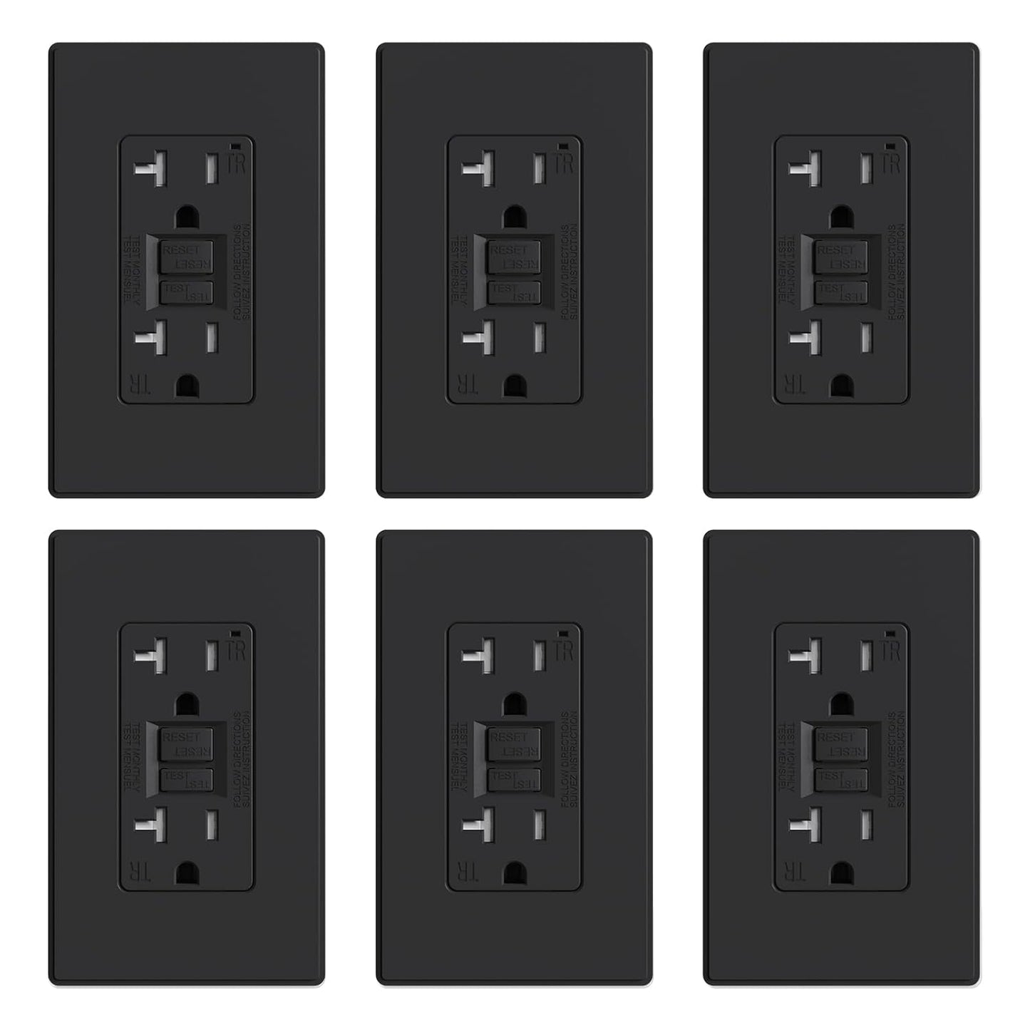 ELEGRP GFCI Outlet 20 Amp with Self-Test and Tamper Resistance
