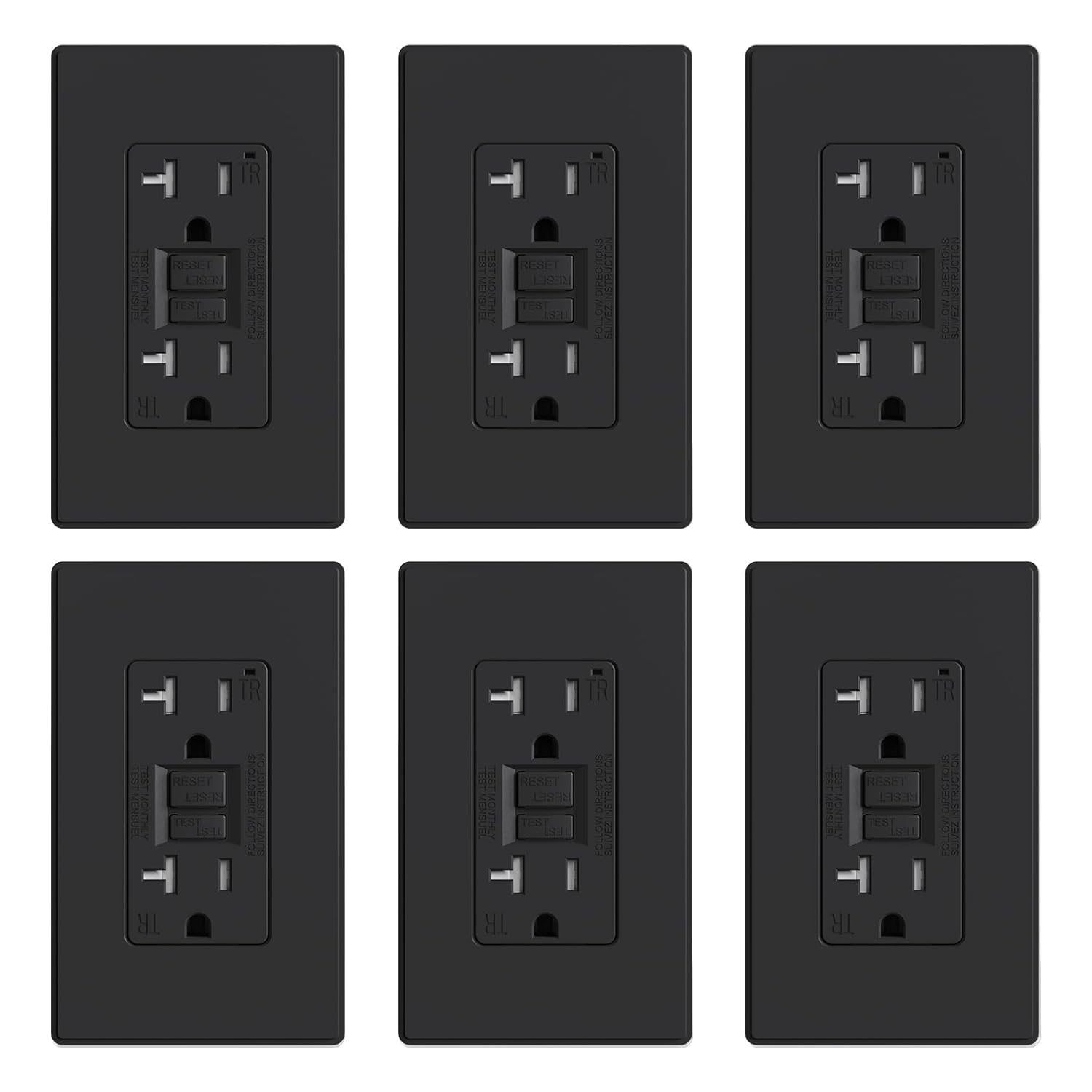 ELEGRP GFCI Outlet 20 Amp with Self-Test and Tamper Resistance