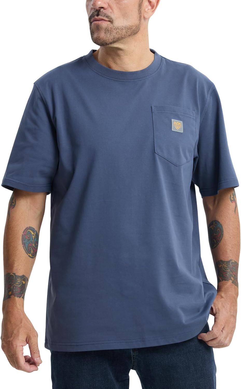Men's Loose Fit Thick Work T-Shirts for Comfort and Durability