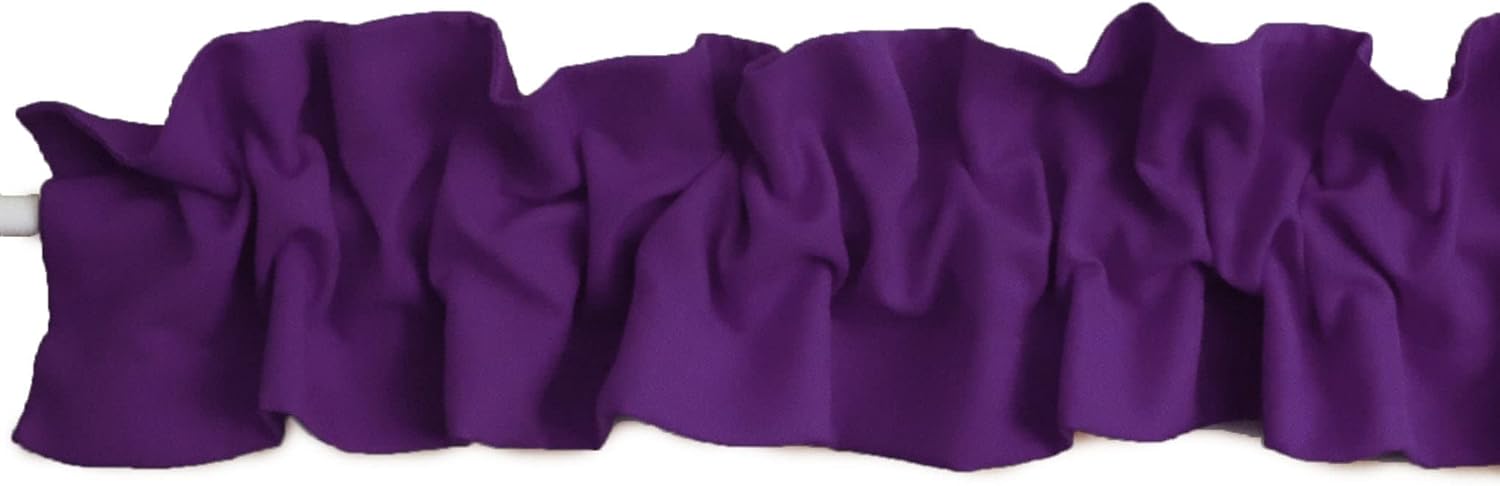 Solid Poplin Sleeve Topper Window Valance for Home Decor
