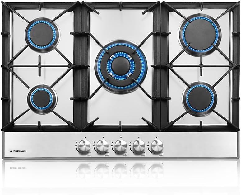 ThermoMate Light 30 Inch Gas Cooktop with 5 High Efficiency Burners