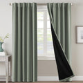 100% Blackout Curtains for Bedroom - Full Room Darkening Cyan 42 x 84