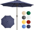 9FT Large Outdoor Patio Umbrella - UV Resistant Crank Tilt