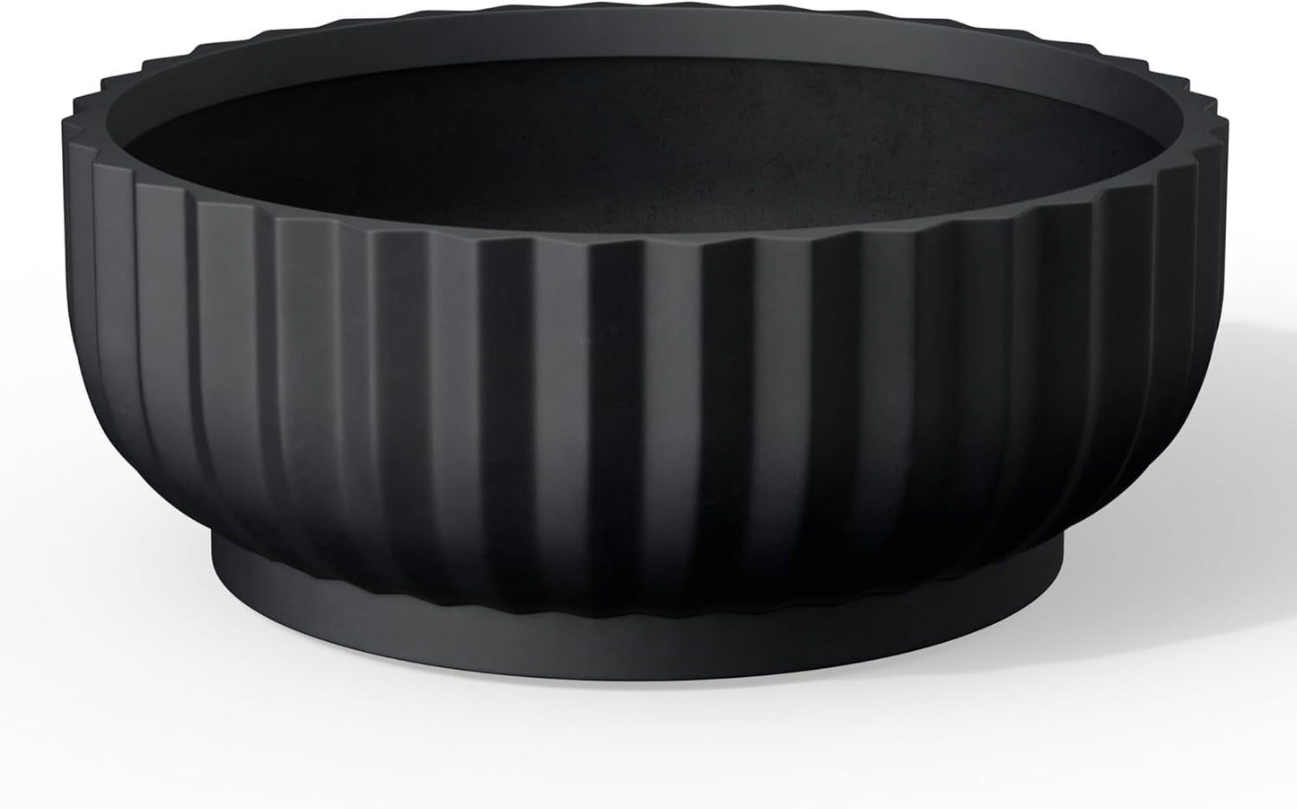 Kante Round Fluted Bowl Planter for Indoor and Outdoor Use