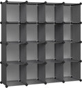 Cube Storage Organizer Set of 16 - Modular Gray Closet Storage