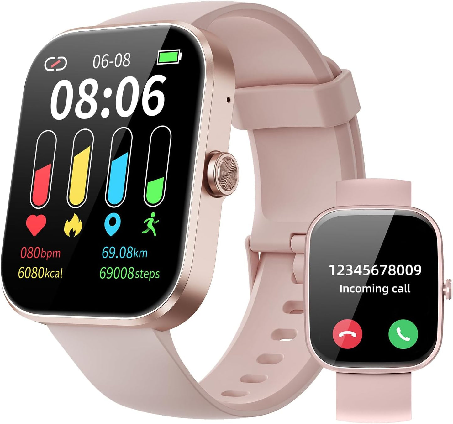 HD Women's Smartwatch - 120+ Sport Modes, Bluetooth Calls, IP68 Waterproof