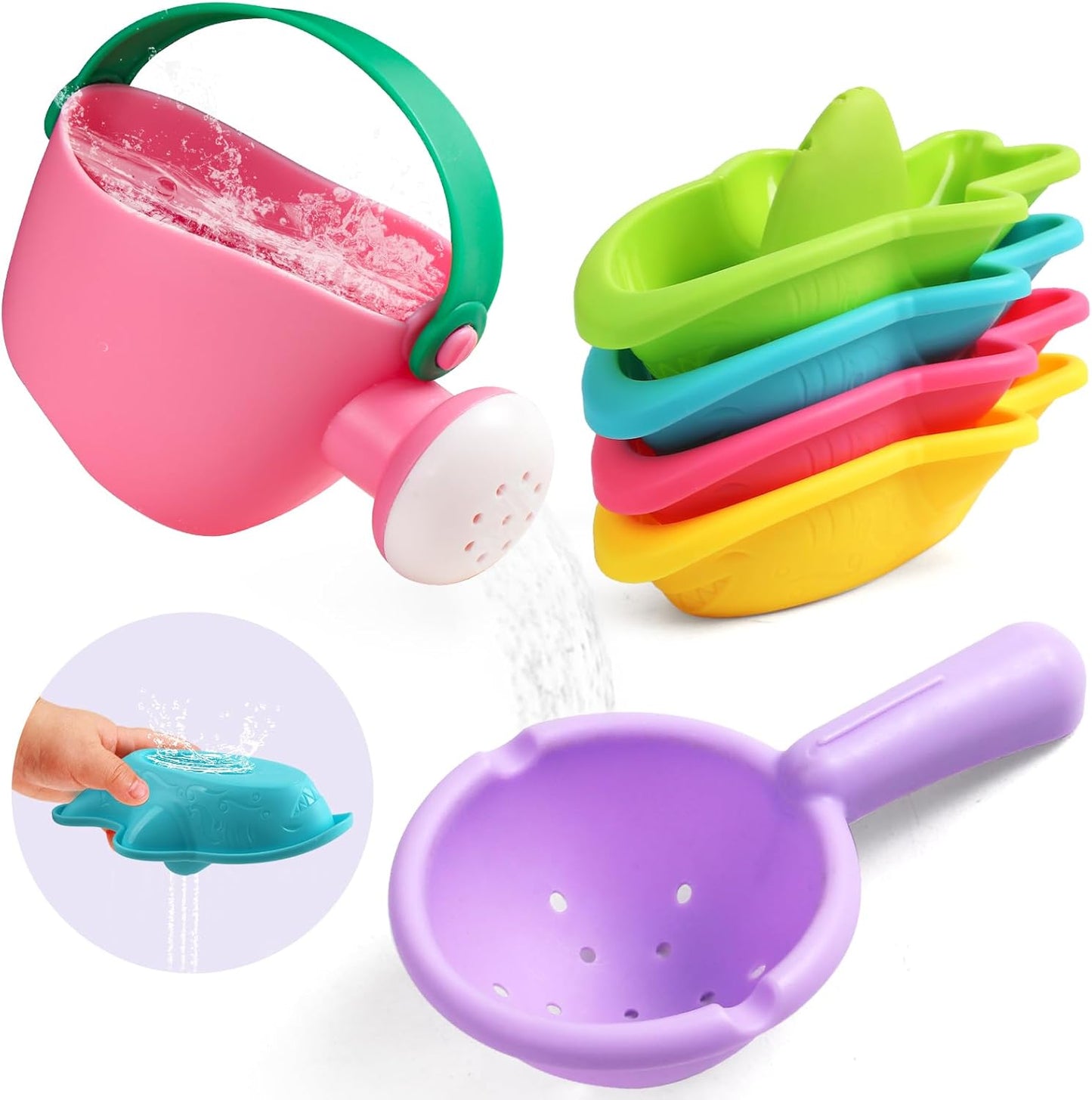 Mold-Free Toddler Bath Toys Set by Fajiabao