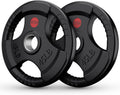 45lb Rubber Olympic Grip Weight Plates Set - 2 in Bar Compatible