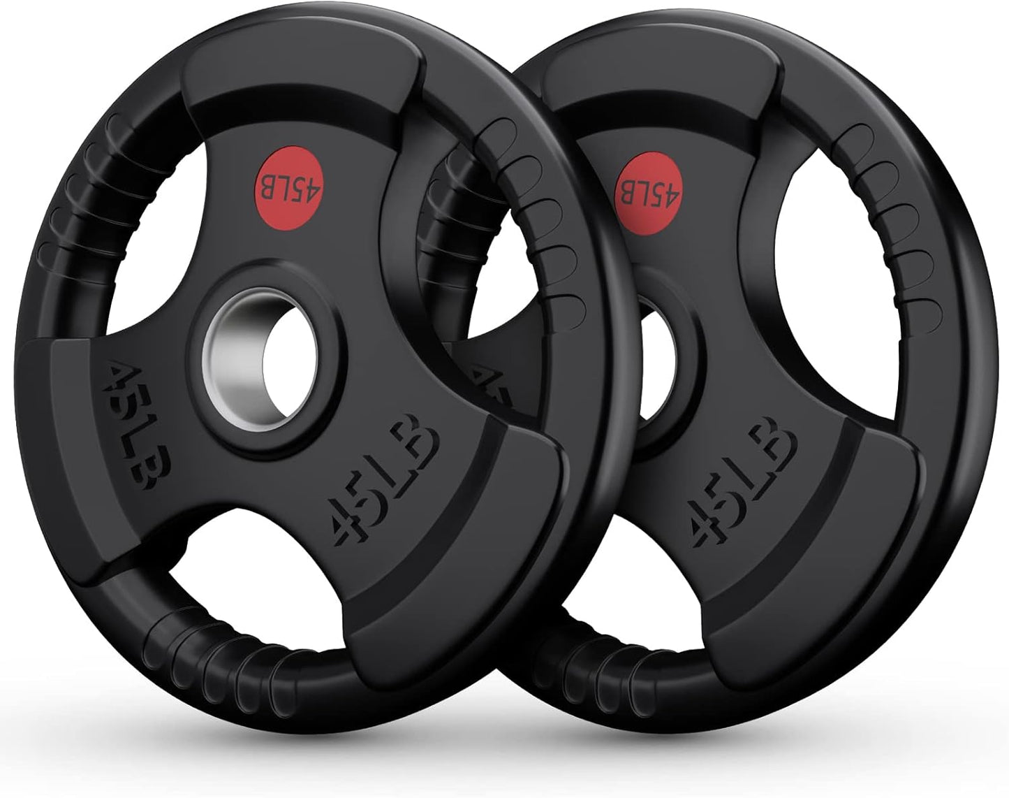 GIKPAL 2-inch Rubber Olympic Grip Weight Plates for Strength Training