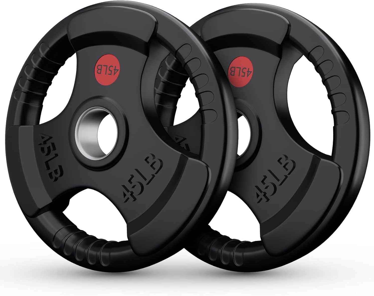 GIKPAL 2-inch Rubber Olympic Grip Weight Plates for Strength Training
