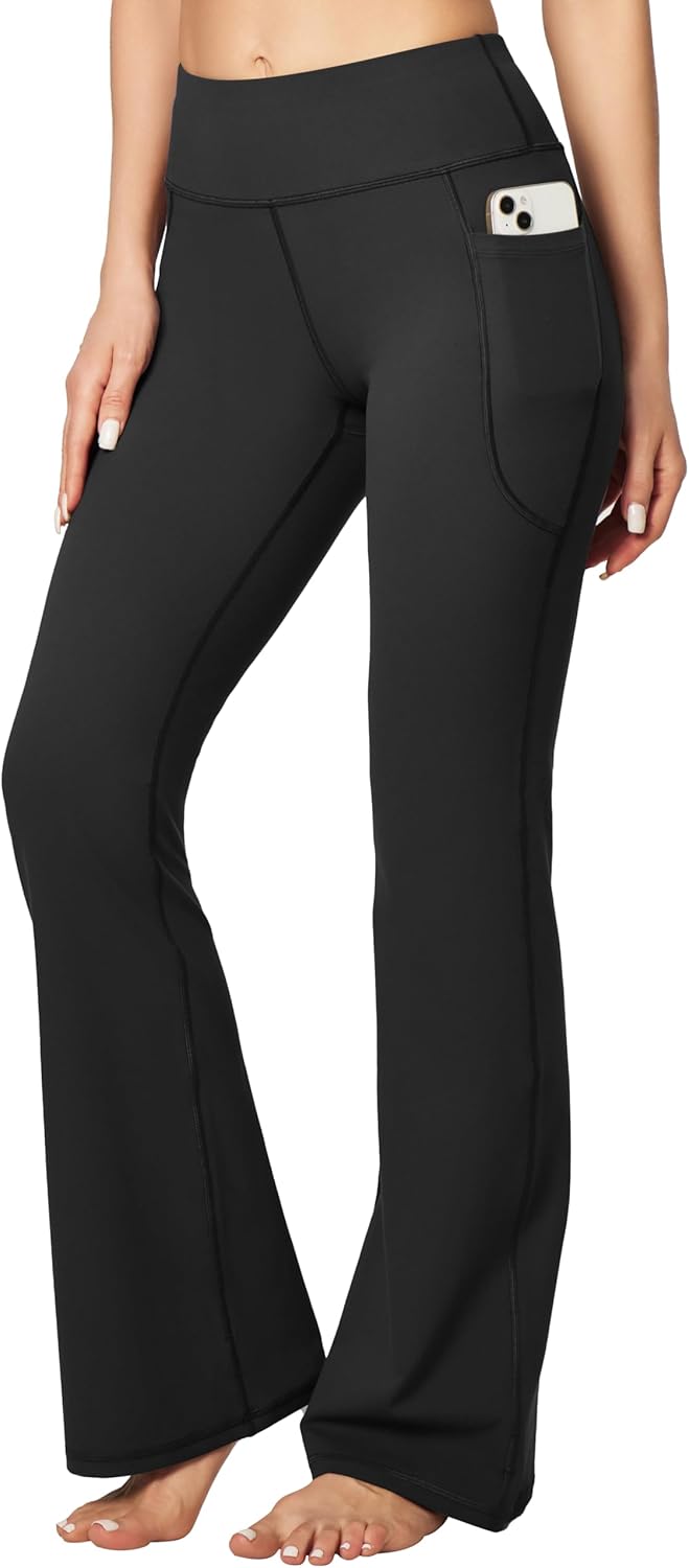 High Waisted Yoga Pants with Pockets for Women by Heathyoga