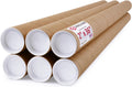 2 in x 36 in Reinforced Kraft Paper Mailing Tubes Pack of 6 - Secure