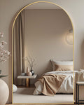 81in x 41in Arched Full Length Mirror - Extra Large Gold Frame