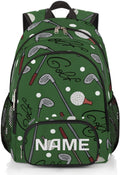 Golf Sport Custom School Backpack for Boys Girls - Personalized Laptop