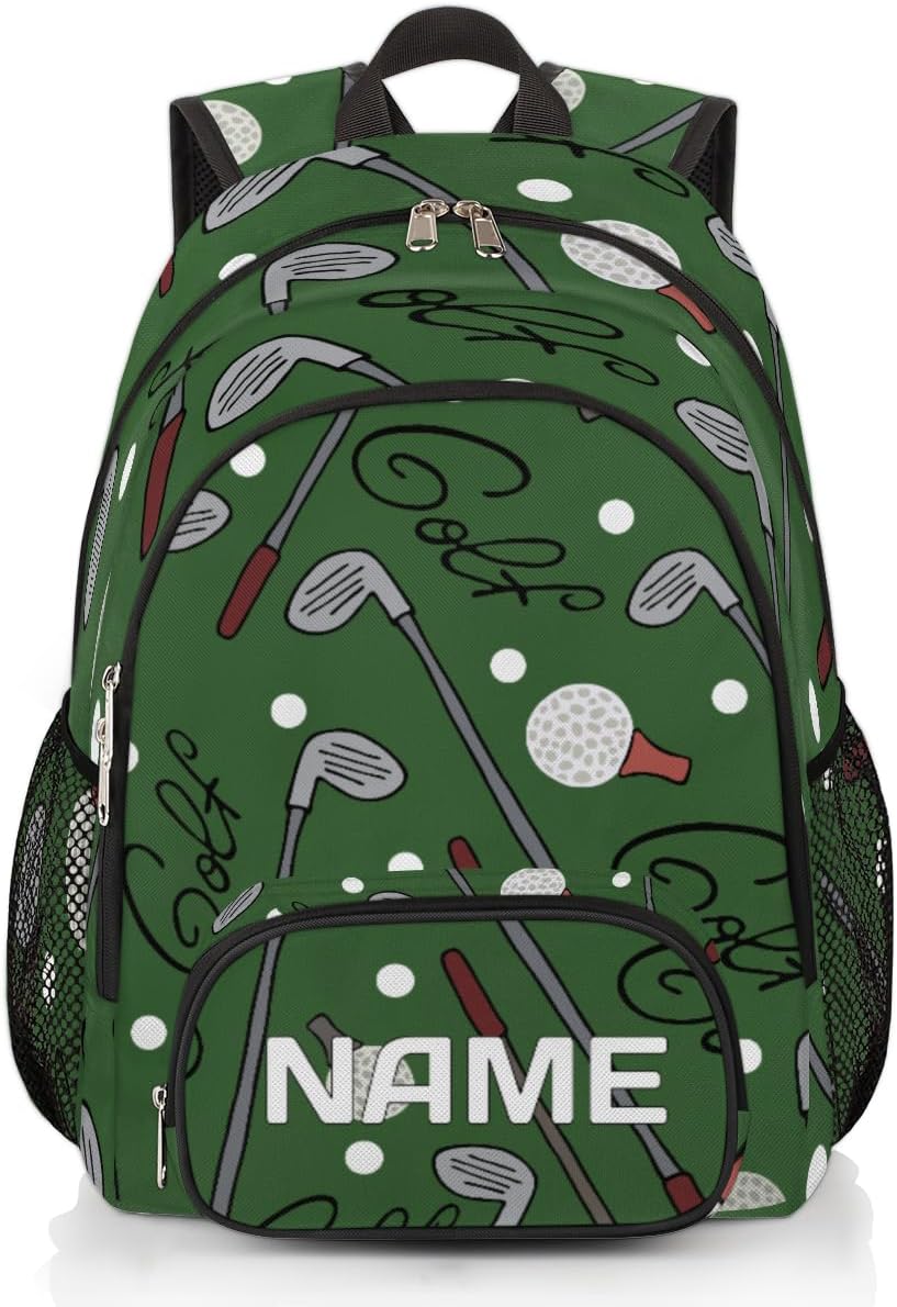 Golf Sport Custom School Backpack for Boys and Girls - Personalized