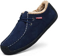 Men Slip On Moccasin Slippers Loafers Suede Indoor Outdoor - Cozy Fit