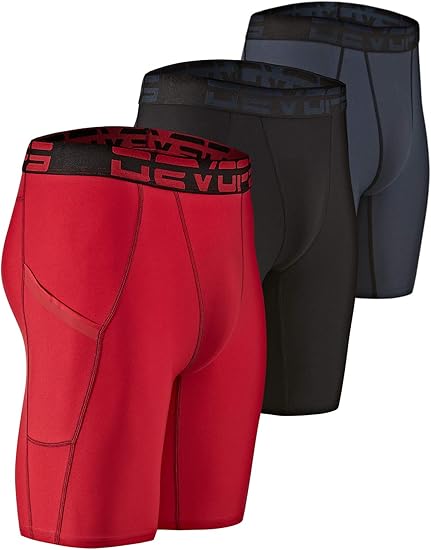 DEVOPS Compression Shorts for Men - Athletic Performance Baselayer