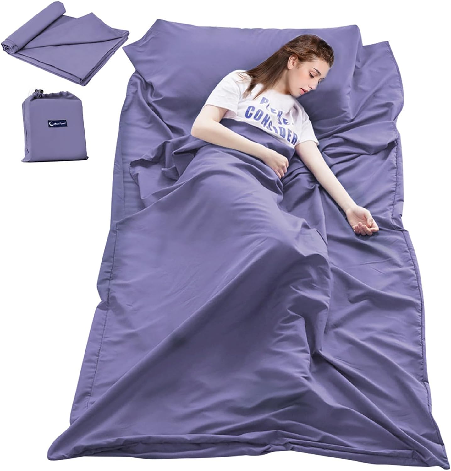 Travel Sleeping Bag Liner for Hotels and Camping by Mannice