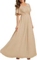 Ever-Pretty Women's Round Neck Chiffon A-Line Evening Dress - Floor