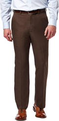 Haggar Cool 18 Pro Classic Fit Flat Front Golf Pant - Comfort fit all