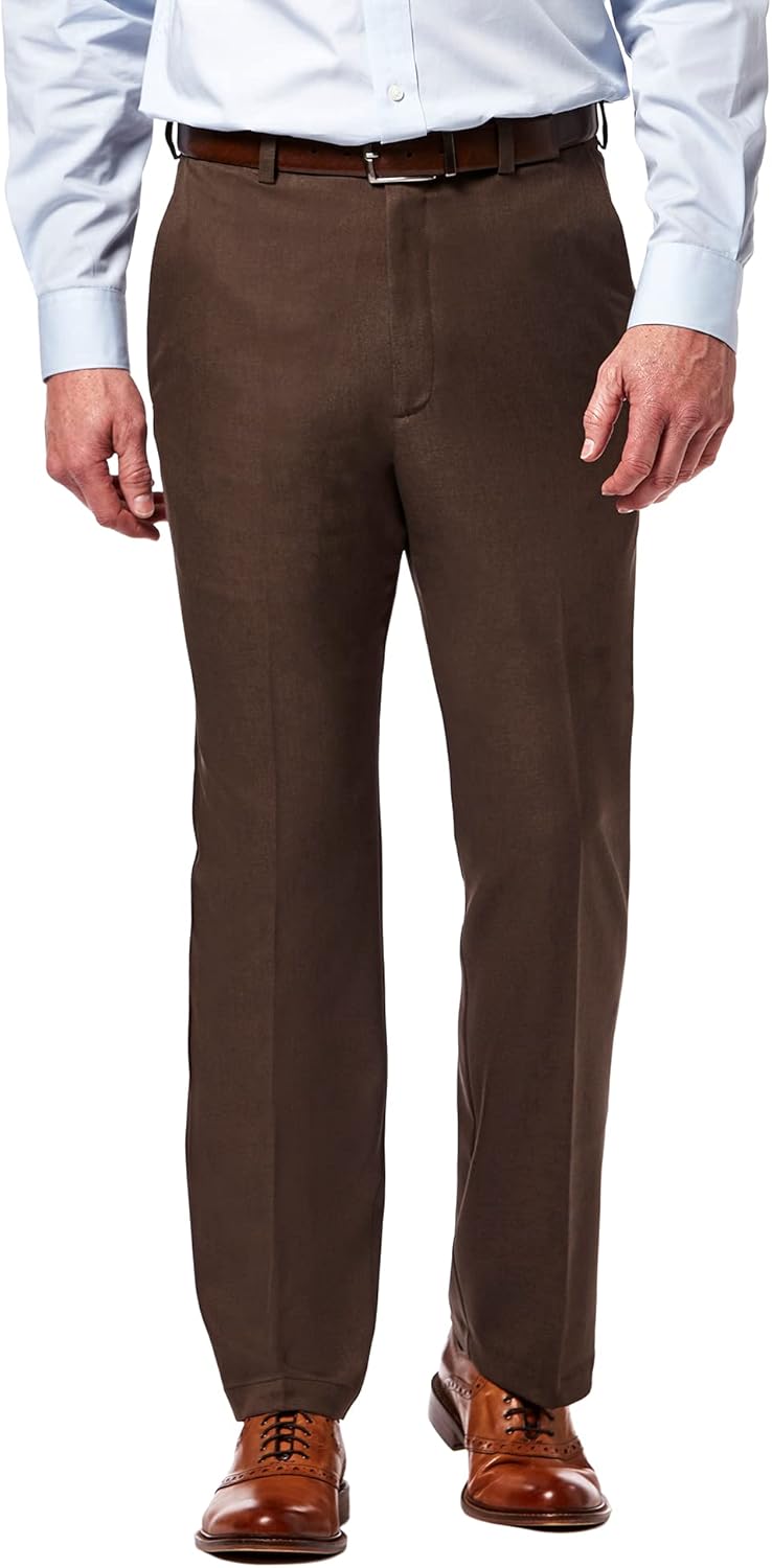 Haggar Men's Cool 18 Pro Flat Front Casual Stretch Golf Pant
